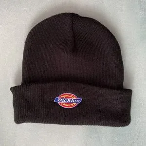 Dickies Vintage 90s Black Beanie Hat Knit Cap Dickies Cuffed Knit Beanie - Black main image 4